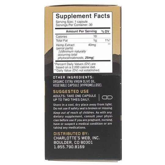 Hemp Extract Liquid Capsules 25 Mg, CW